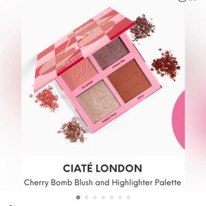 🍒 NWT Ciaté London Cherry Bomb Blush & Highlighter Palette 🍒
